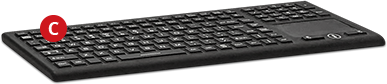 Keyboard with Built-in Mouse Pad
